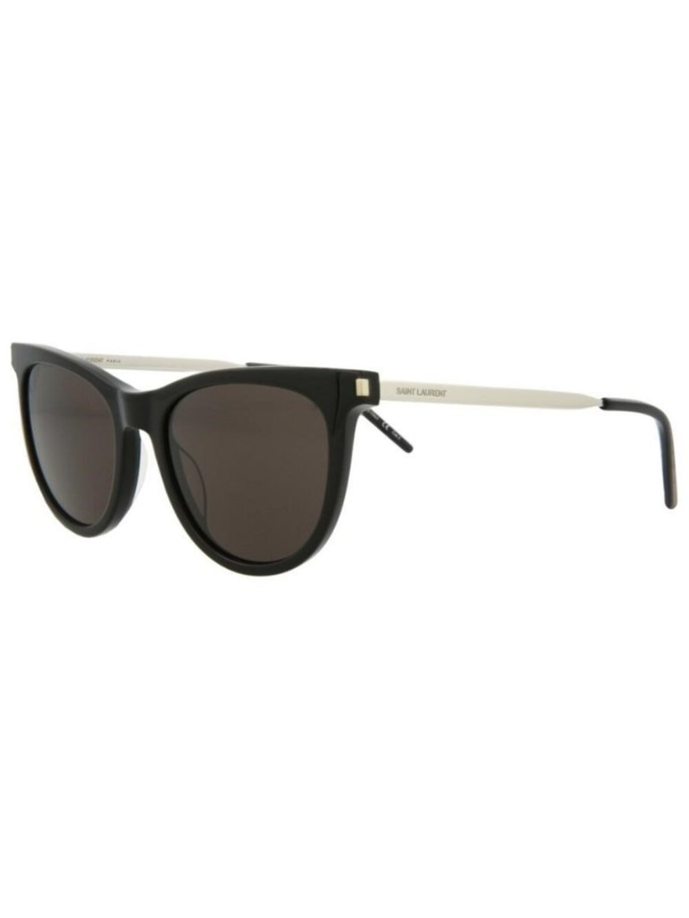 New Saint Laurent Womens Cat Eye Black Silver Black Fashion Designer Sunglasses